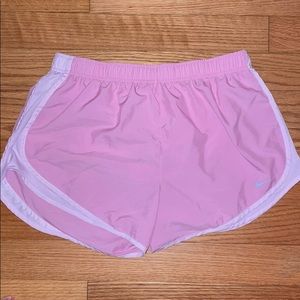 Pink Nike athletic shorts